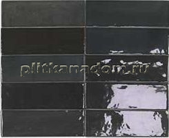 DNA tiles Safi 122103 Graphite Черная Глазурованная Настенная плитка 5,2х16 см