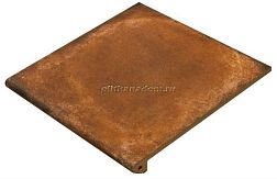 Exagres Alhamar Rojo Peldano Fiorentino Antislip Коричневая Матовая Ступень фронтальная 33x33 см